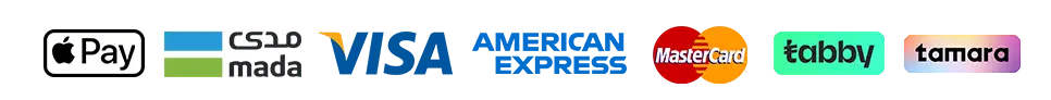 Apple Pay, mada, Visa, American Express, MasterCard, Tabby, Tamara